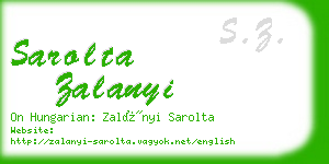 sarolta zalanyi business card